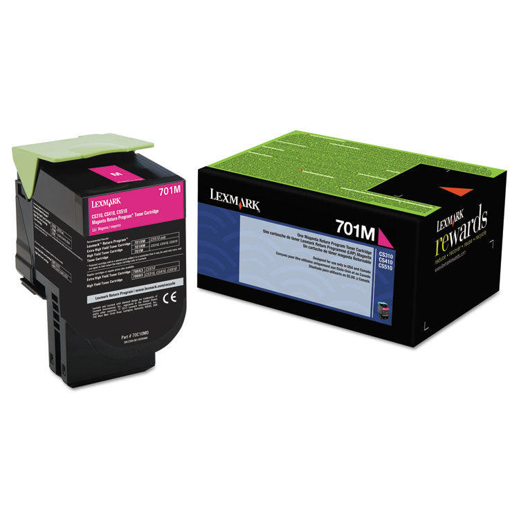 Lexmark - 70C10M0 Return Program Toner, 1,000 Page-Yield, Magenta
