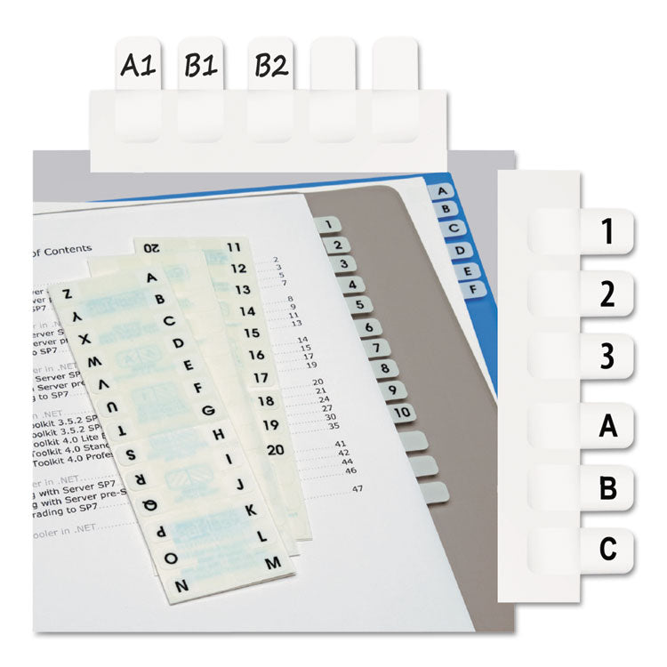 Redi-Tag - Legal Index Tabs, Preprinted Alpha: A to Z, 1/12-Cut, White, 0.44" Wide, 104/Pack