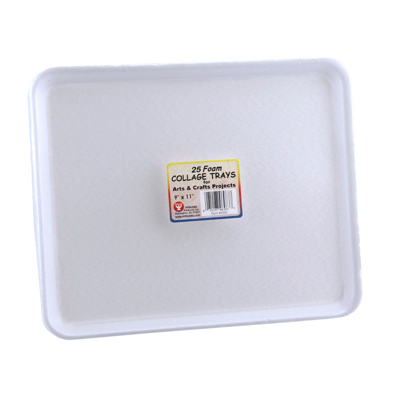HYGLOSS - Foam Trays, 9" x 11", Pack of 25