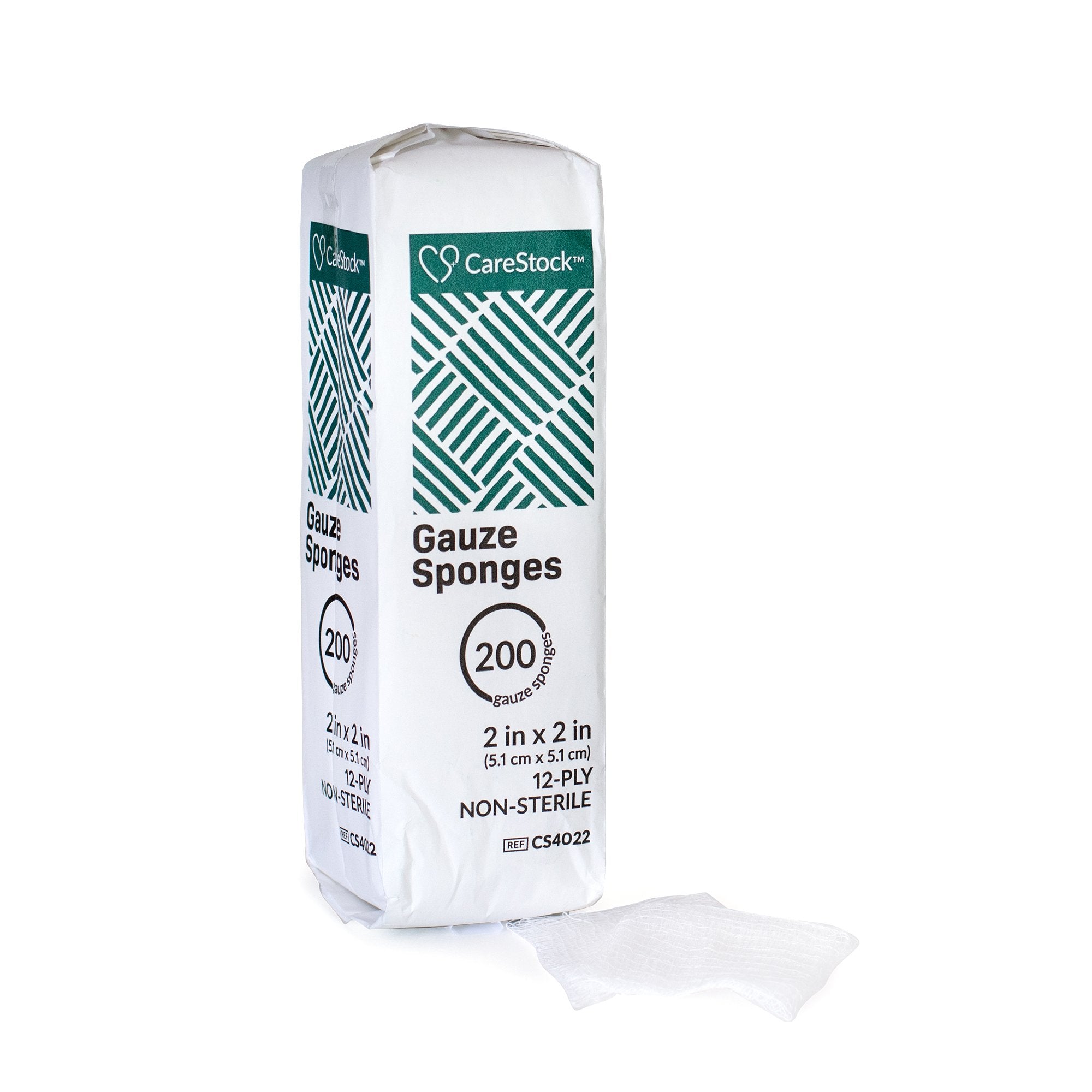 CareStock - Gauze Sponge CareStock™ 2 X 2 Inch 12-Ply NonSterile 200 per Pack [200/PK]