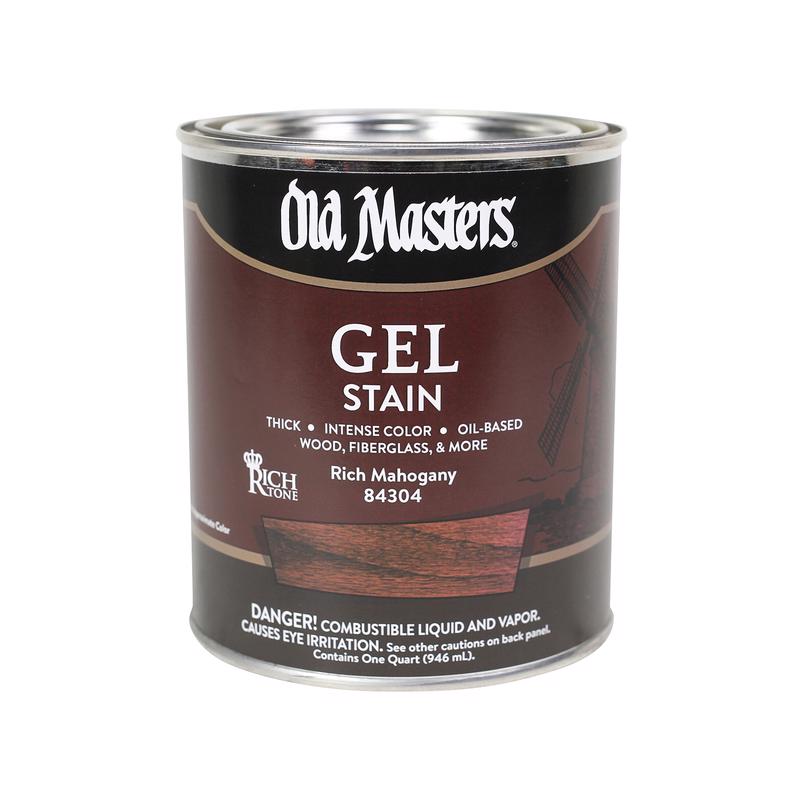 OLD MASTERS - Old Masters Semi-Transparent Rich Mahogany Oil-Based Alkyd Gel Stain 1 qt