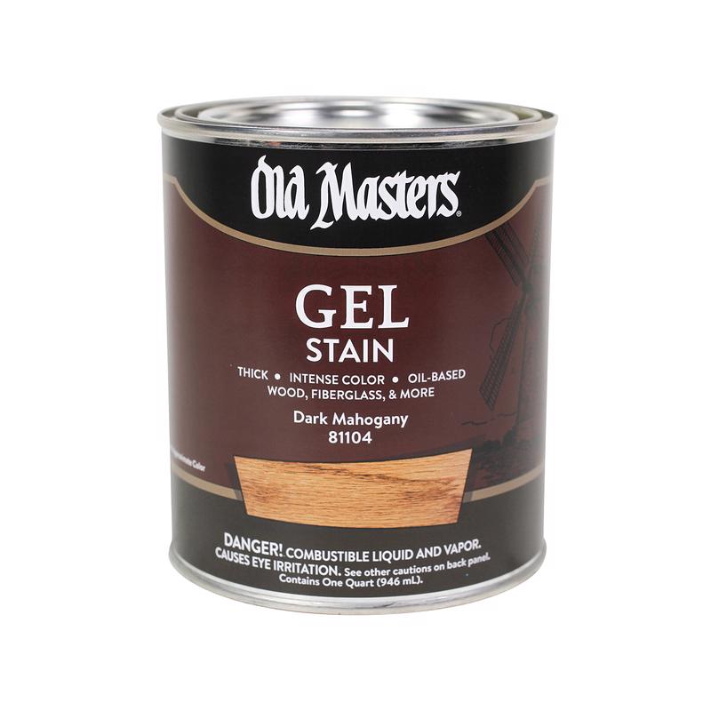 OLD MASTERS - Old Masters Semi-Transparent Dark Mahogany Oil-Based Alkyd Gel Stain 1 qt