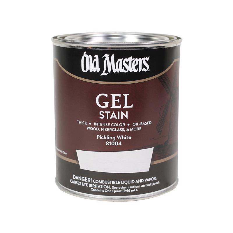 OLD MASTERS - Old Masters Semi-Transparent Pickling White Oil-Based Alkyd Gel Stain 1 qt