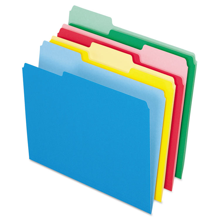 Pendaflex - Colored File Folders, 1/3-Cut Tabs: Assorted, Letter Size, Assorted Colors, 24/Pack