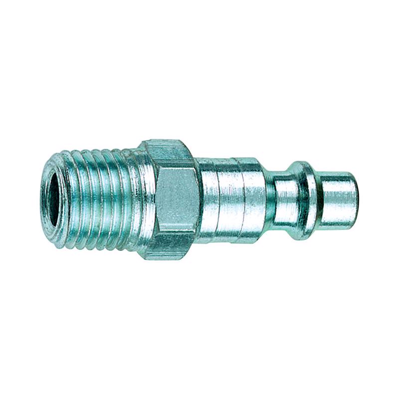 TRU-FLATE - Tru-Flate Steel Industrial/Milton Plug 1/4 in. Male 1 pc