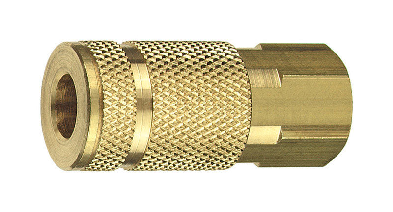 TRU-FLATE - Tru-Flate Brass Aro Style Coupler 1/4 in. Female 1 pc - Case of 10