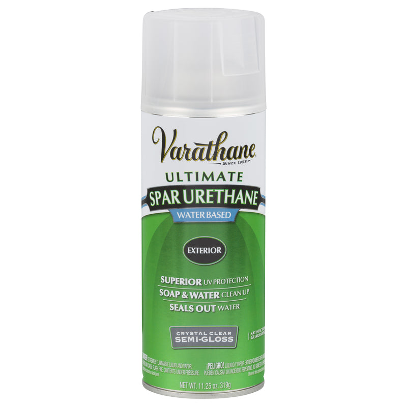 VARATHANE - Varathane Ultimate Semi-Gloss Crystal Clear Water-Based Acrylic Modified Urethane Spar Urethane Spra - Case of 6