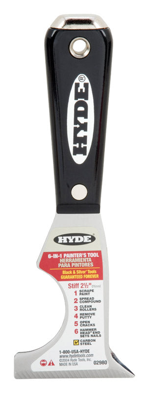 HYDE - Hyde 2-1/2 in. W High Carbon Steel 6-in-1 Painter's Tool