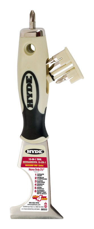 HYDE - Hyde MaxxGrip 3 in. W X 8-1/8 in. L Silver Carbon Steel Painters Tool