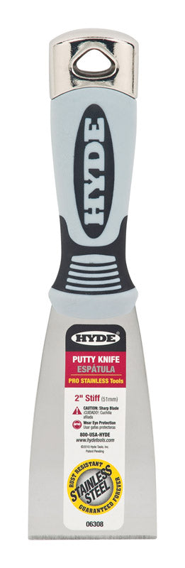 HYDE - Hyde Pro 2 in. W X 7-3/4 in. L Stainless Steel Stiff Putty Knife