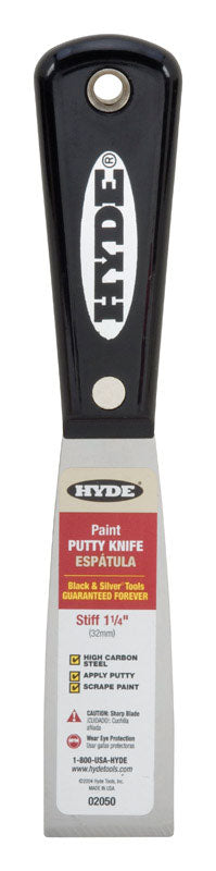 HYDE - Hyde 1-1/4 in. W X 7-3/4 in. L Carbon Steel Stiff Putty Knife - Case of 5