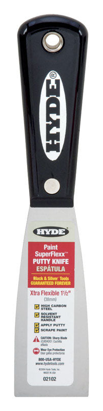 HYDE - Hyde SuperFlexx 1-1/2 in. W High-Carbon Steel Extra Flexible Putty Knife - Case of 5