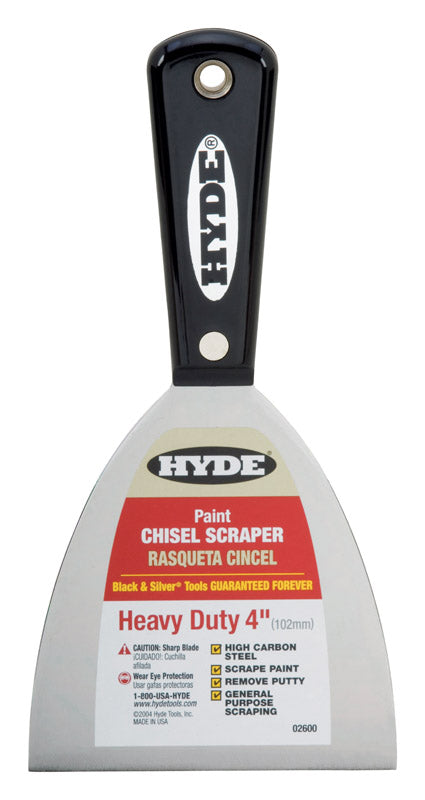 HYDE - Hyde 4 in. W High Carbon Steel Stiff Chisel Scraper