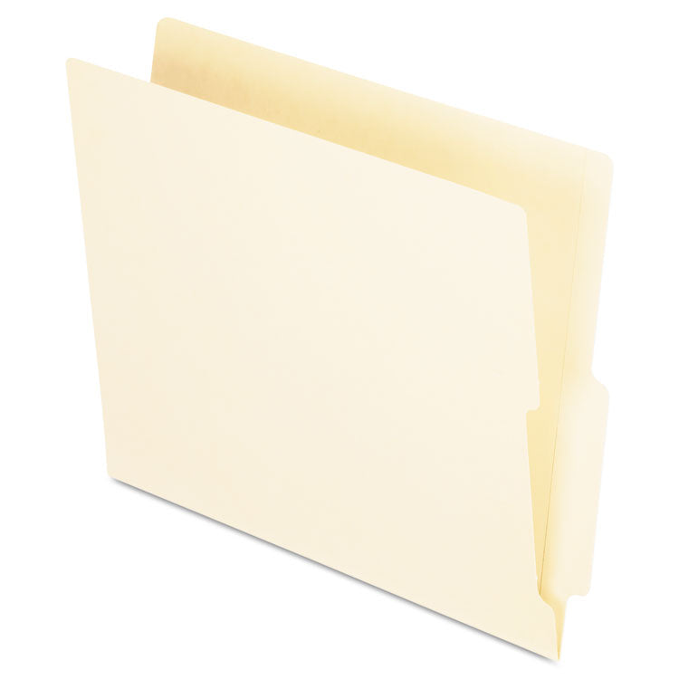 Pendaflex - Manila End Tab Folders, 9.5" High Front, Straight 2-Ply Tabs, Legal Size, Manila, 100/Box