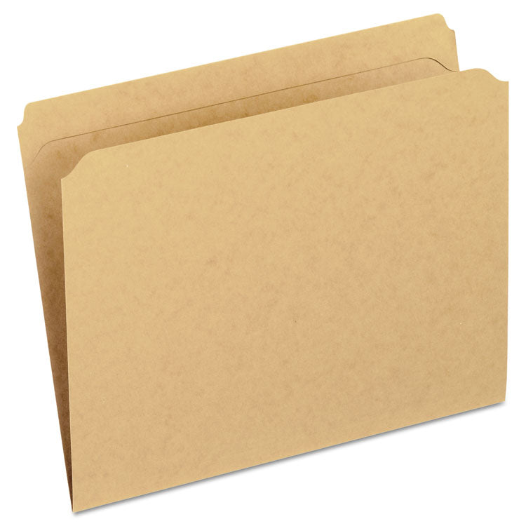 Pendaflex - Dark Kraft File Folders with Double-Ply Top, Straight Tabs, Letter Size, 0.75" Expansion, Brown, 100/Box