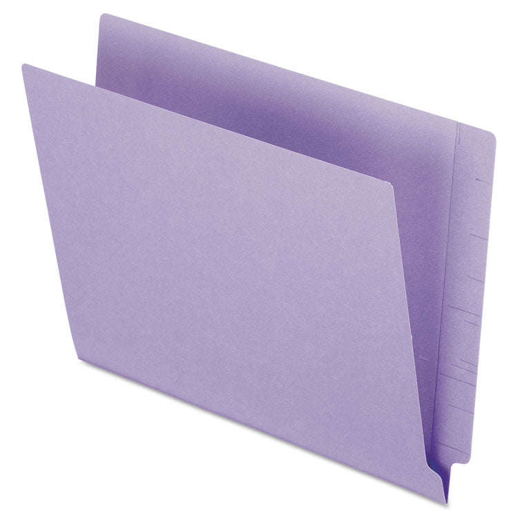 Pendaflex - Colored End Tab Folders with Reinforced Double-Ply Straight Cut Tabs, Letter Size, 0.75" Expansion, Purple, 100/Box