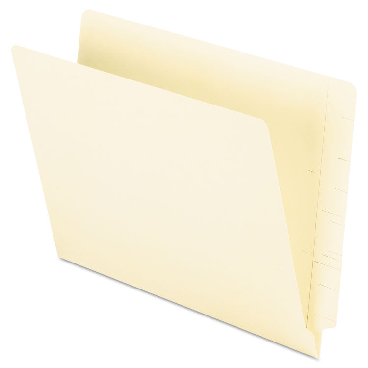 Pendaflex - Manila End Tab Folders, 9.5" High Front, Straight 2-Ply Tabs, Letter Size, Manila, 100/Box