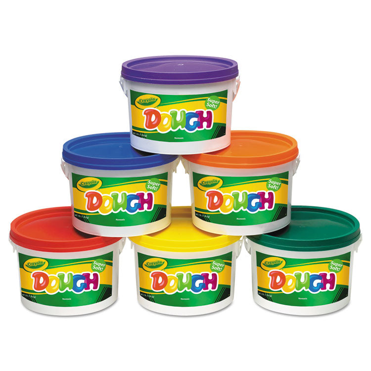 Crayola - Modeling Dough Bucket, 3 lbs, Assorted Colors, 6 Buckets/Set