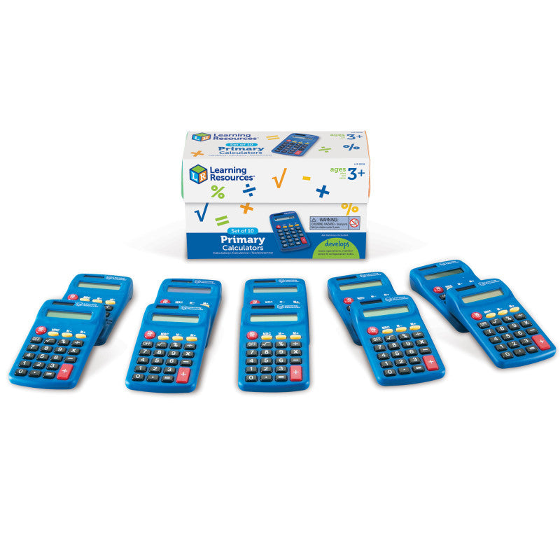 LEARNING RESOURCES - Primary Calculator, Set of 10