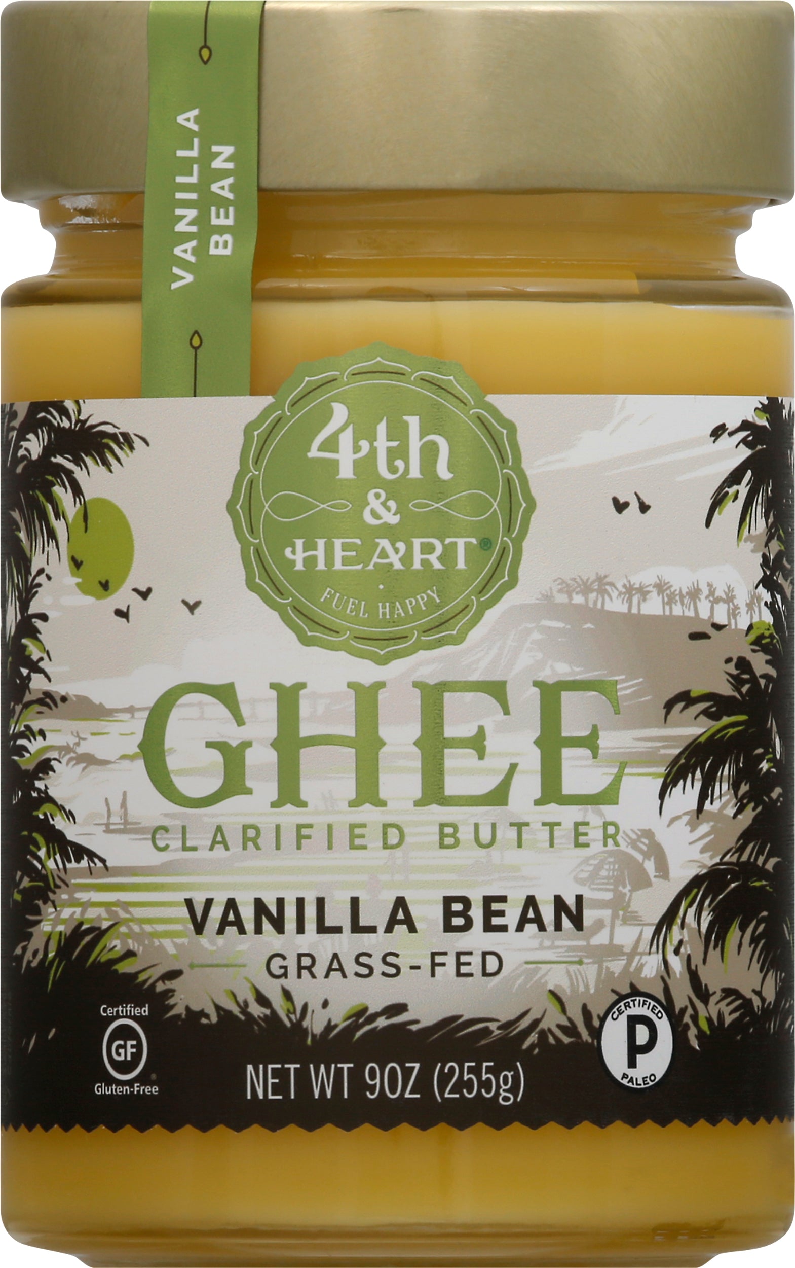 4th & Heart Vanilla Bean Ghee, Vanilla Bean 9 oz - Case of 6