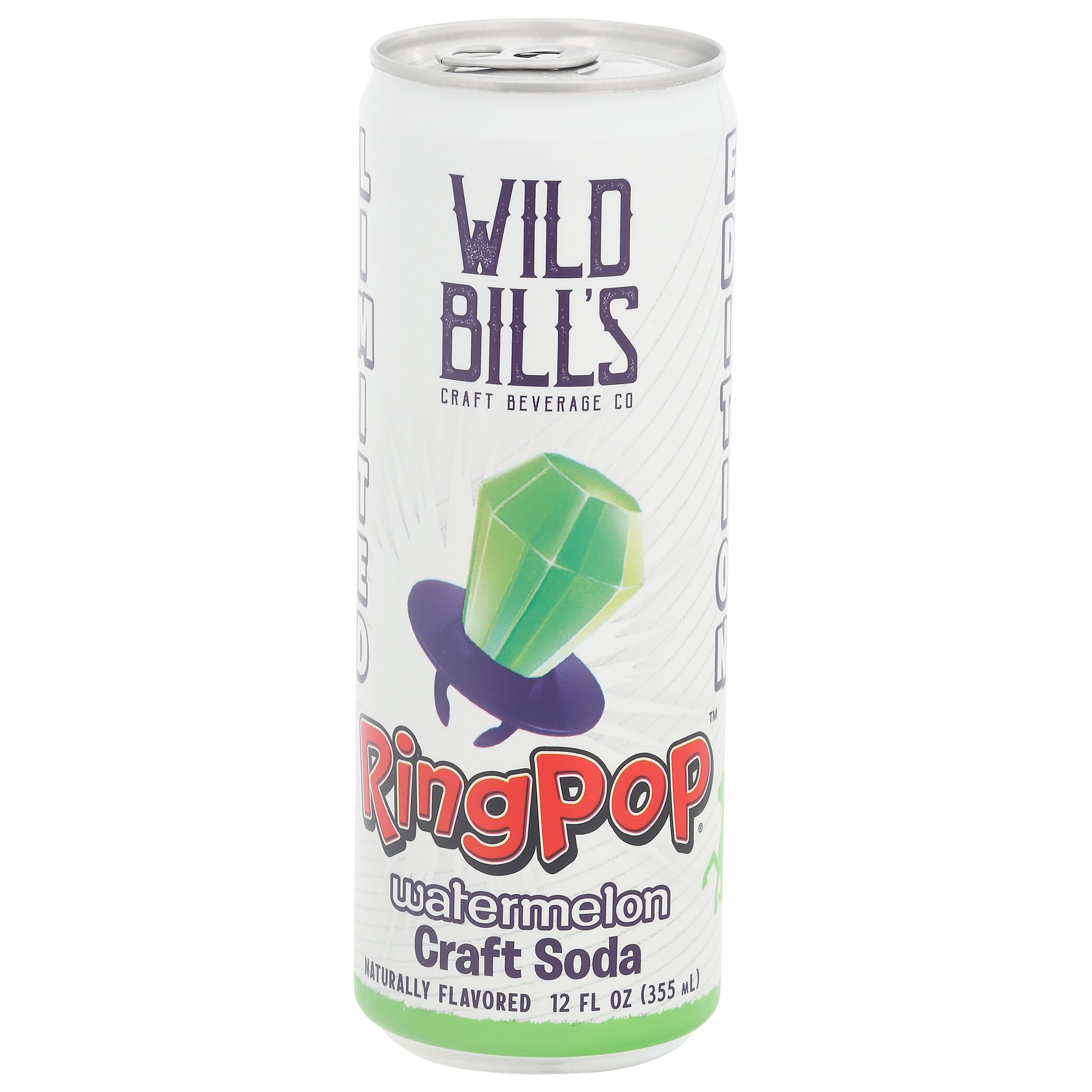 Wild Bill's RingPop Watermelon Craft Soda 12 fl oz - Case of 12