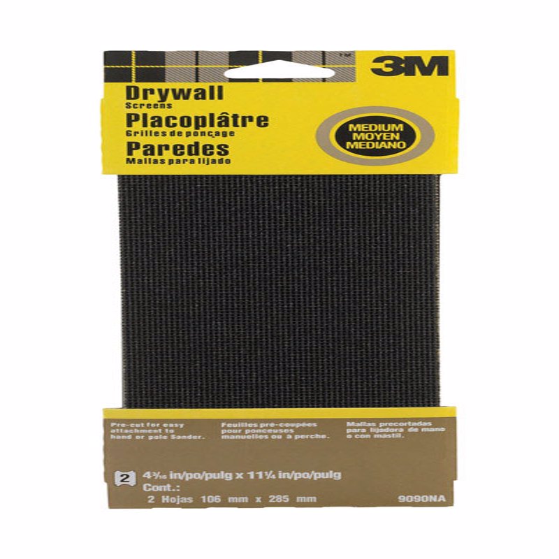 3M - 3M 11-1/4 in. L X 4-3/16 in. W 100 Grit Silicon Carbide Drywall Sanding Screen 2 pk