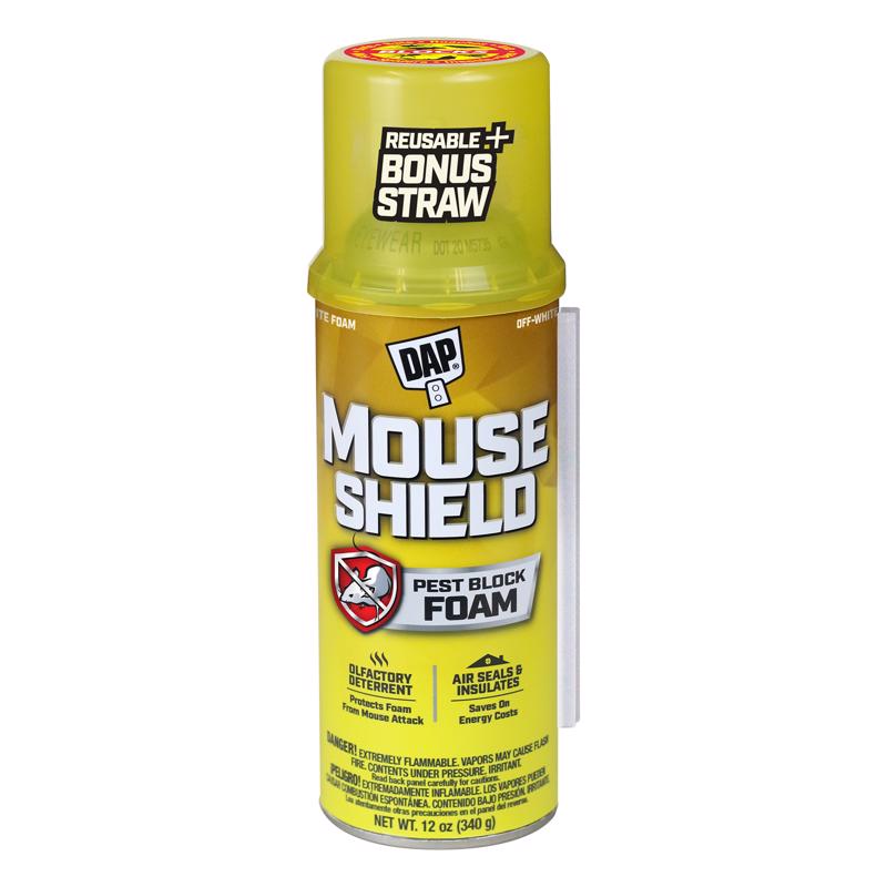 CONVENIENCE - Touch 'n Foam Mouse Shield Off White Polyurethane Foam Foam Sealant 12 oz - Case of 6