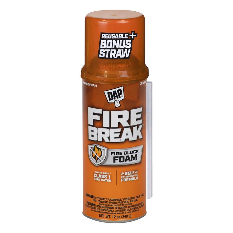 CONVENIENCE - Touch 'n Foam Fire Break Orange Polyurethane Foam Sealant 12 oz