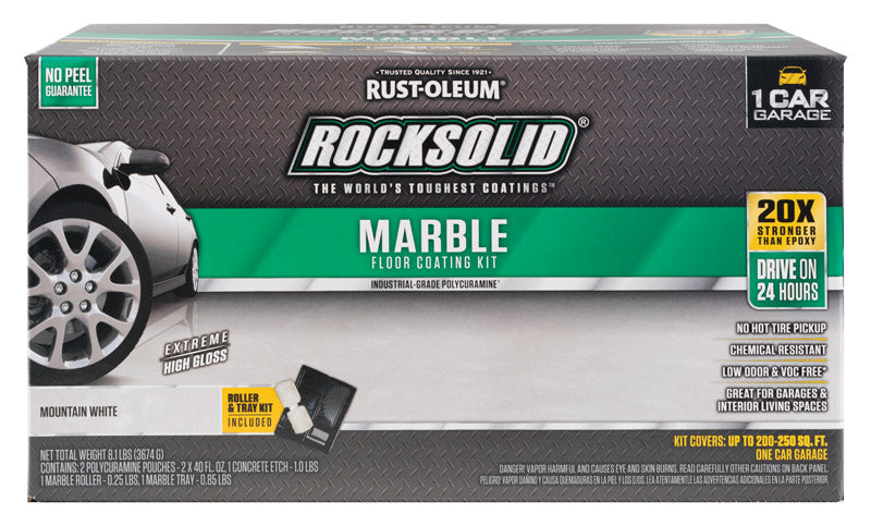 ROCKSOLID - Rust-Oleum RockSolid Marble Mountain White Floor Coating Kit 80 oz