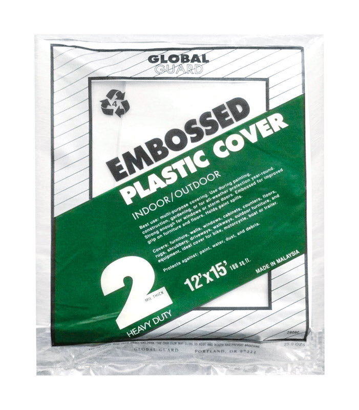 PREMIER - Premier GlobalGuard 12 ft. W X 15 ft. L X 2 mil Plastic Drop Cloth 1 pk