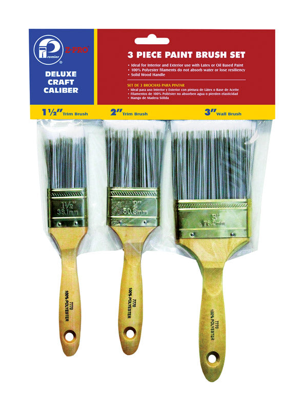 PREMIER - Premier Z-Pro Flat Paint Brush Set [7770-3P]