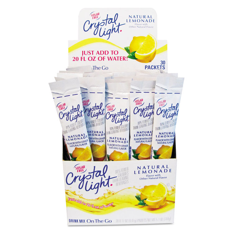 Crystal Light - Flavored Drink Mix, Lemonade, 30 .17oz Packets/Box