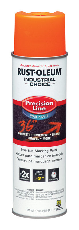 RUSTOLEUM - Rust-Oleum Industrial Choice Fluorescent Orange Inverted Marking Paint 17 oz - Case of 6 [203036]