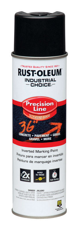 RUSTOLEUM - Rust-Oleum Industrial Choice Black Field Marking Paint 17 oz - Case of 6