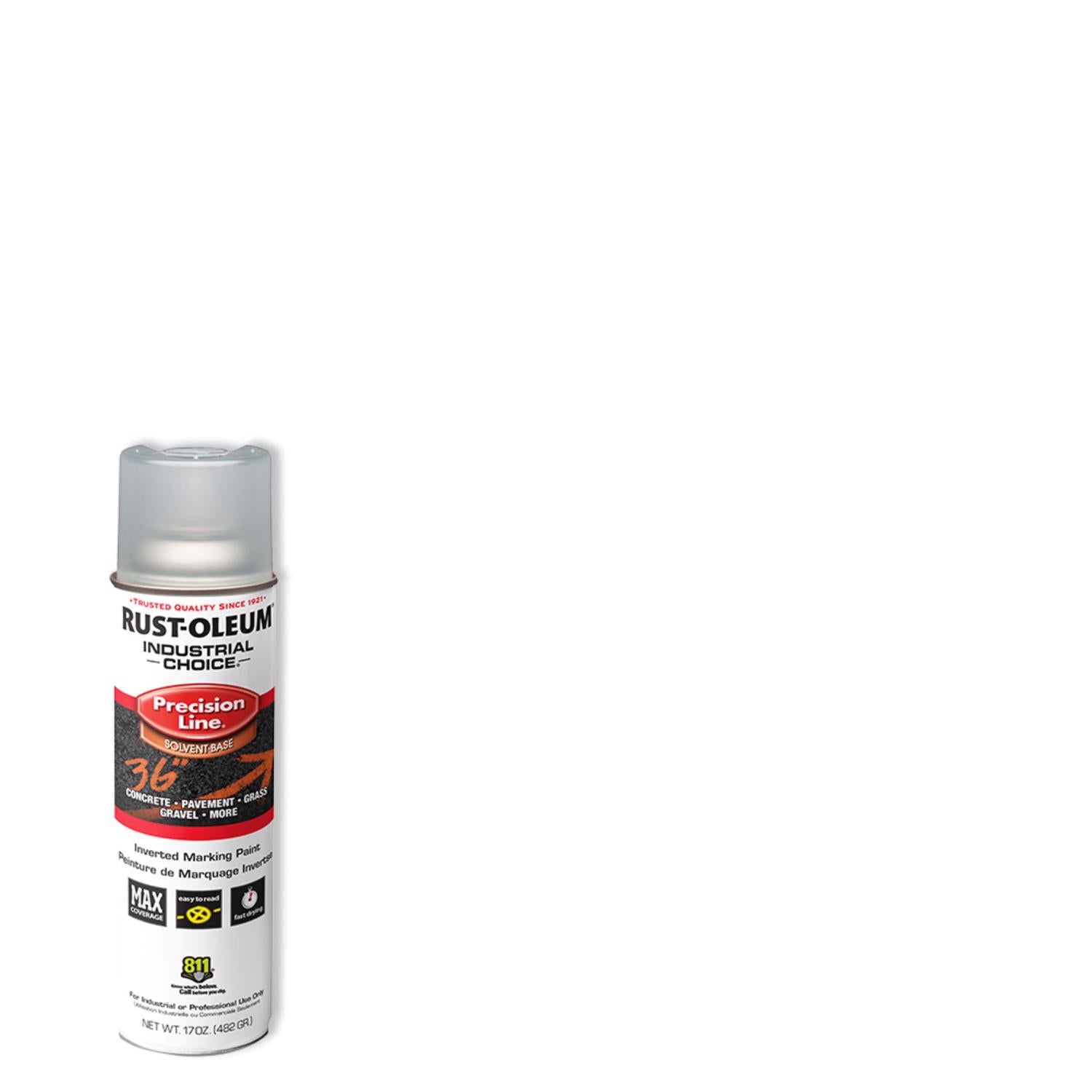 Rust-Oleum Industrial Choice Clear Inverted Marking Paint 17 oz - Case of 12