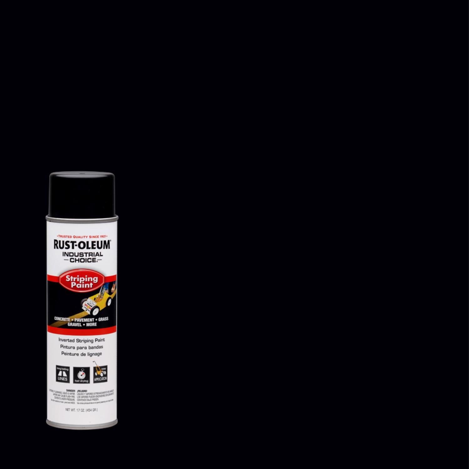 Rust-Oleum Industrial Choice Black Field Marking Paint 18 oz - Case of 6