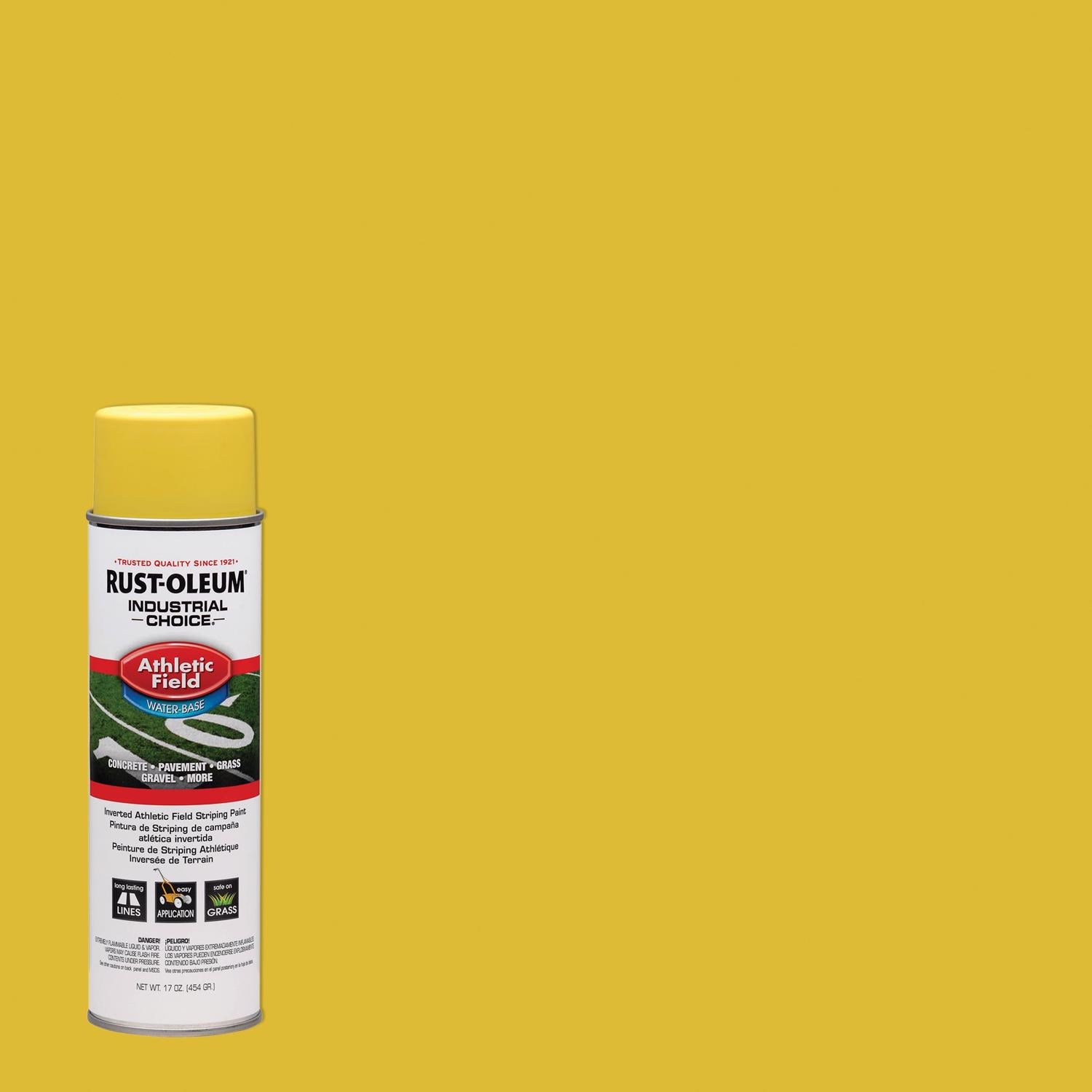 Rust-Oleum Industrial Choice Yellow Inverted Striping Paint 17 oz - Case of 6