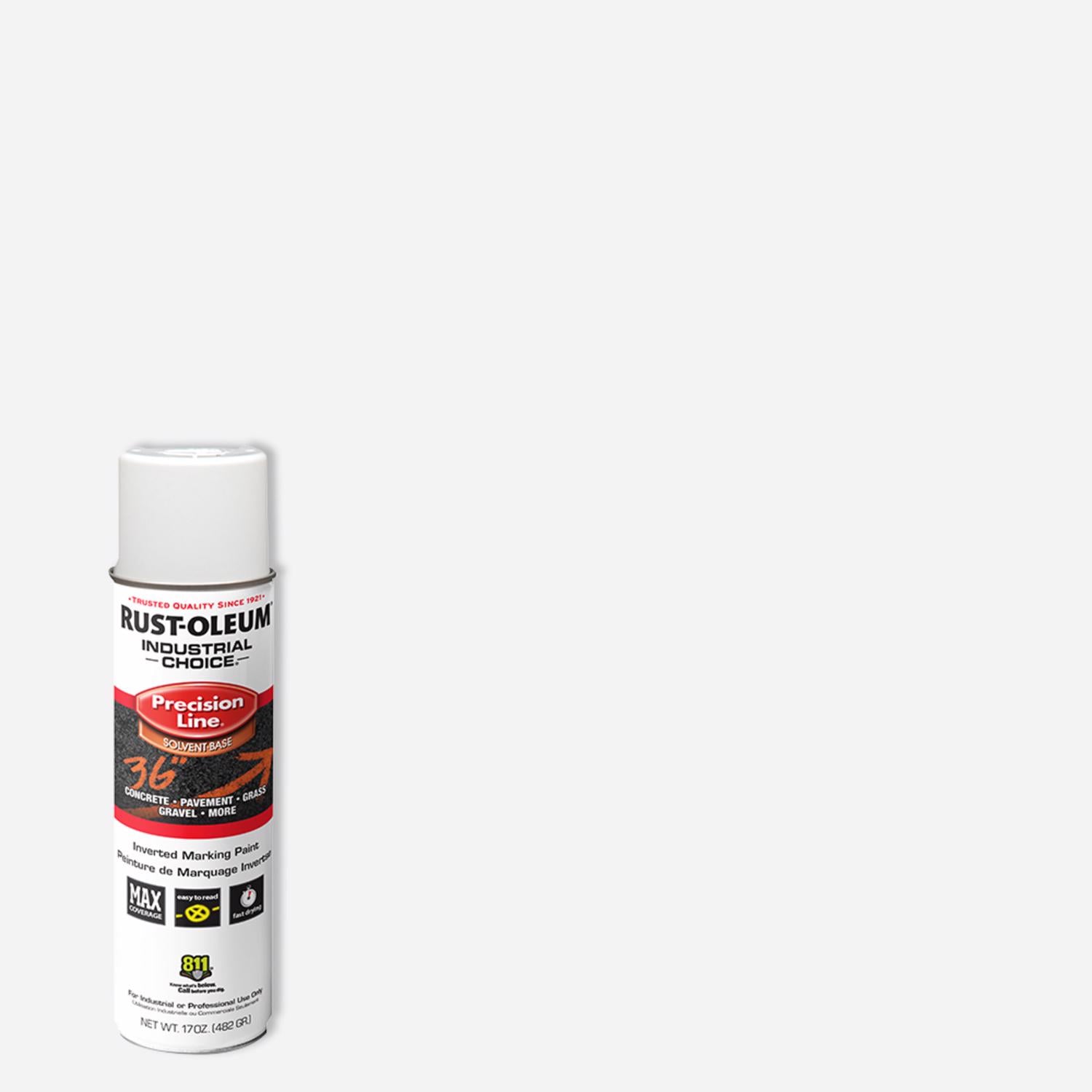 Rust-Oleum Industrial Choice White Inverted Marking Paint 17 oz - Case of 6