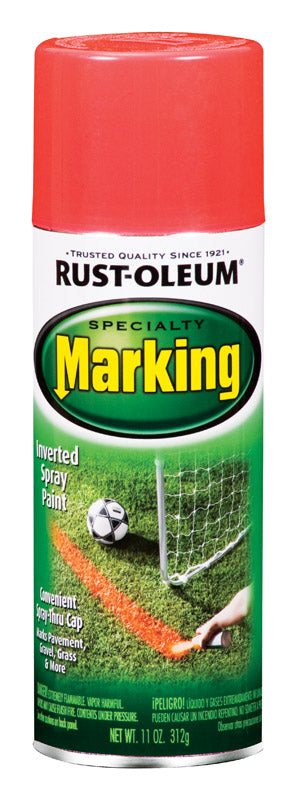 RUSTOLEUM - Rust-Oleum Specialty Flat Fluorescent Red Spray Paint 11 oz - Case of 6