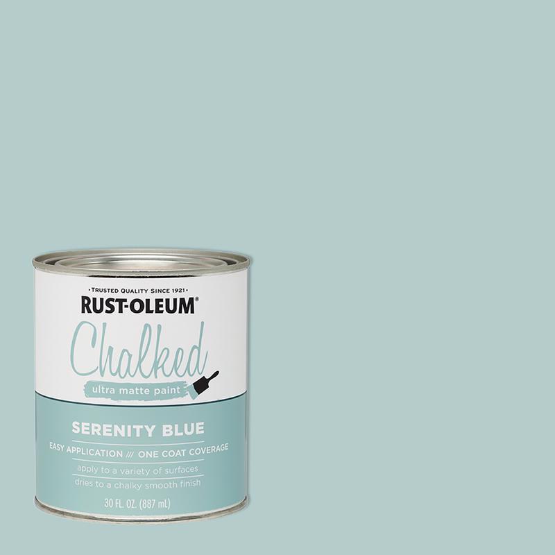 RUSTOLEUM - Rust-Oleum Chalked Matte Serenity Blue Water-Based Acrylic Chalk Paint 30 oz - Case of 2