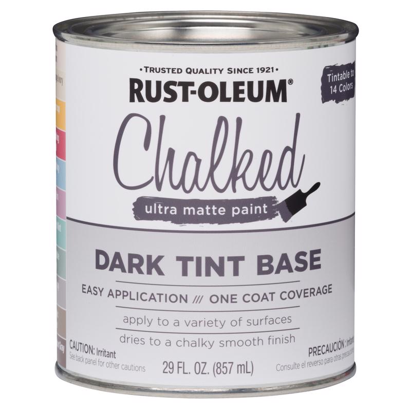 RUSTOLEUM - Rust-Oleum Chalked Ultra Matte Dark Tint Tint Base Acrylic Chalk Paint 29 oz - Case of 2