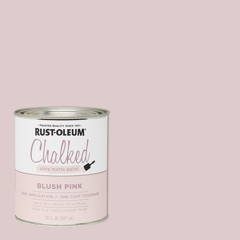 RUSTOLEUM - Rust-Oleum Chalked Ultra Matte Blush Pink Water-Based Acrylic Chalk Paint 30 oz - Case of 2