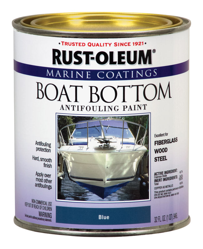 RUSTOLEUM - Rust-Oleum Marine Coatings Outdoor Flat Blue Epoxy Antifouling Paint 1 qt