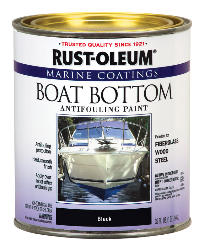 RUSTOLEUM - Rust-Oleum Marine Coatings Outdoor Flat Black Epoxy Antifouling Paint 1 qt