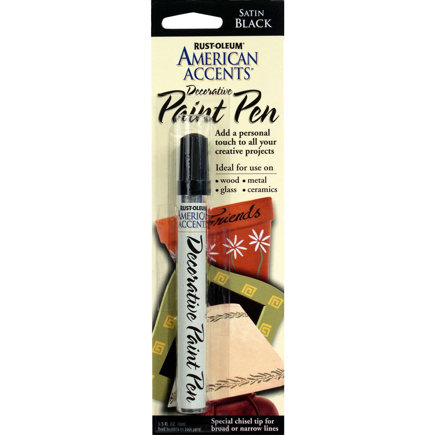 Rust-Oleum American Accents Satin Black Paint Pen Exterior and Interio