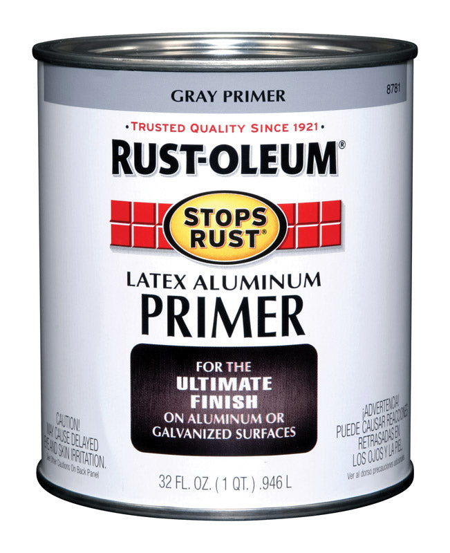 RUSTOLEUM - Rust-Oleum Stops Rust Gray Flat Water-Based Acrylic Primer 1 qt