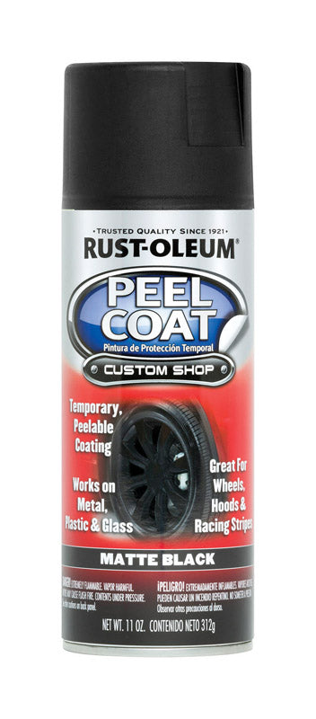 RUSTOLEUM - Rust-Oleum Peel Coat Matte Black Spray Paint 11 oz - Case of 6