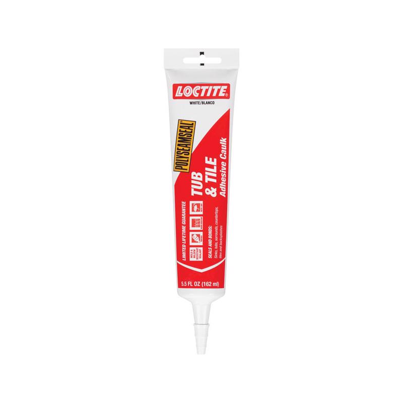 LOCTITE - Loctite Polyseamseal White Acrylic Latex Kitchen and Bath Adhesive Caulk 5.5 oz - Case of 12