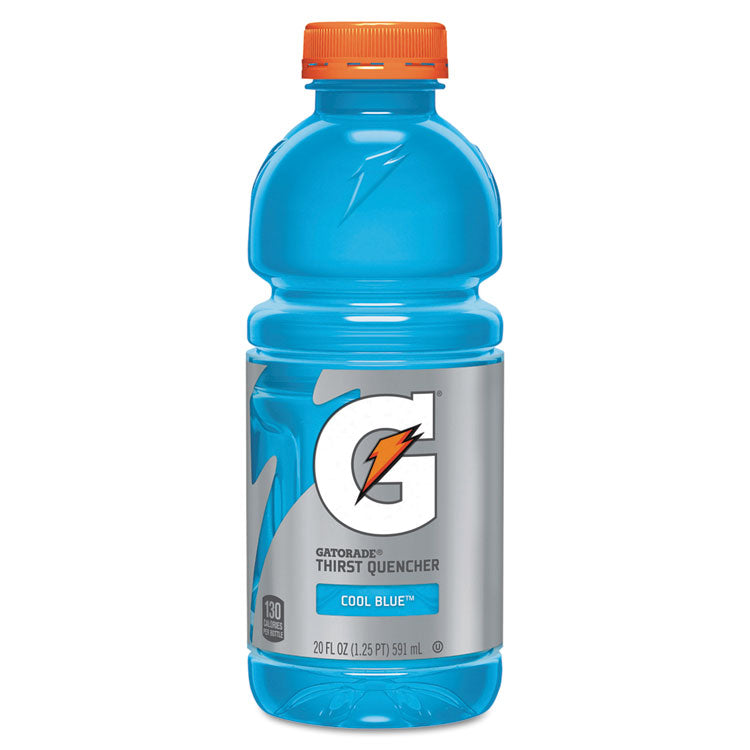 Gatorade - G-Series Perform 02 Thirst Quencher, Cool Blue, 20 oz Bottle, 24/Carton