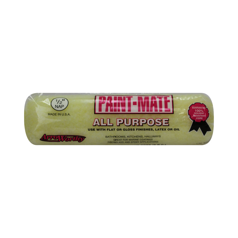 ARROWORTHY - ArroWorthy Paint-Mate Polyester 9 in. W X 1/2 in. Paint Roller Cover 1 pk